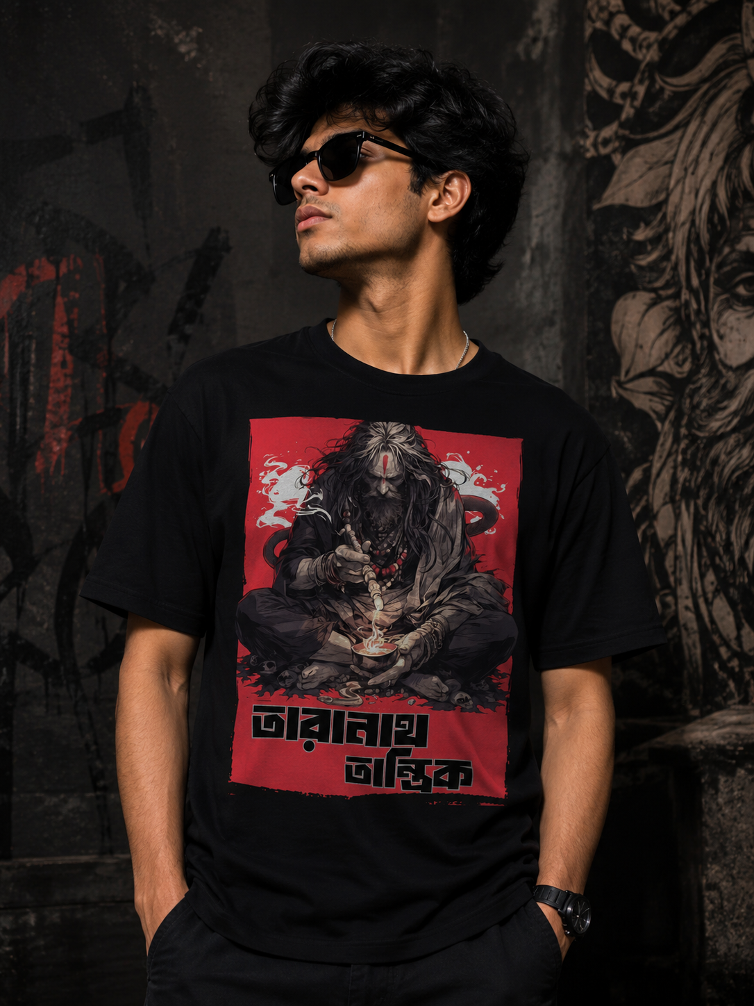 Taranath Tantrik Bengali T-Shirt (Black)