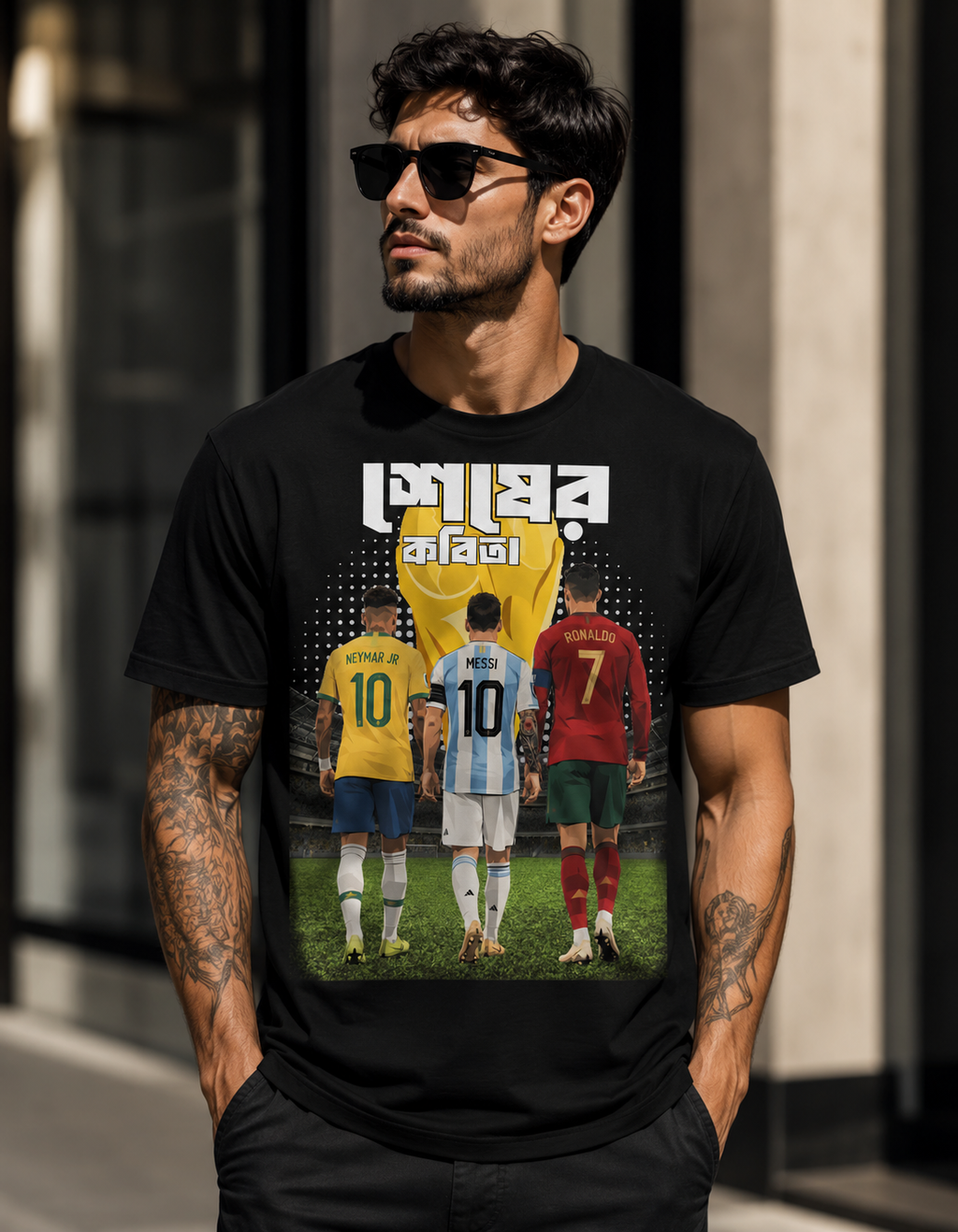 Sesher Kobita Bengali T-Shirt (Black)