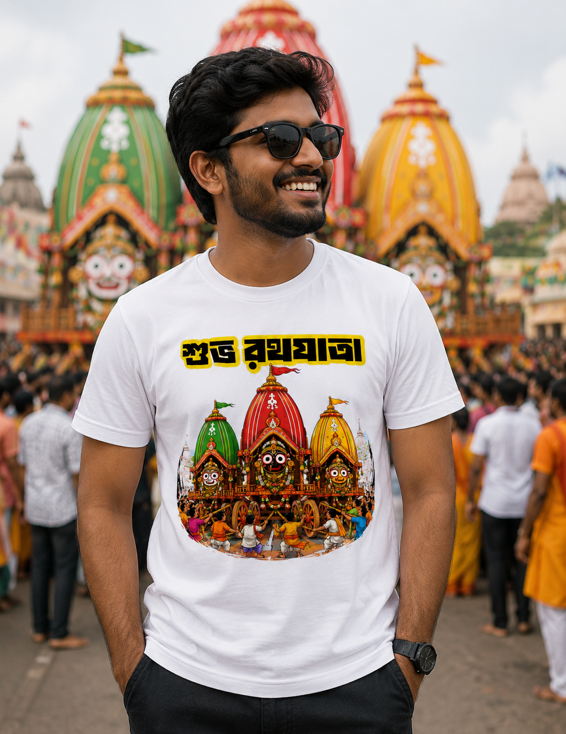 Subho Rathyatra T-Shirt (White)