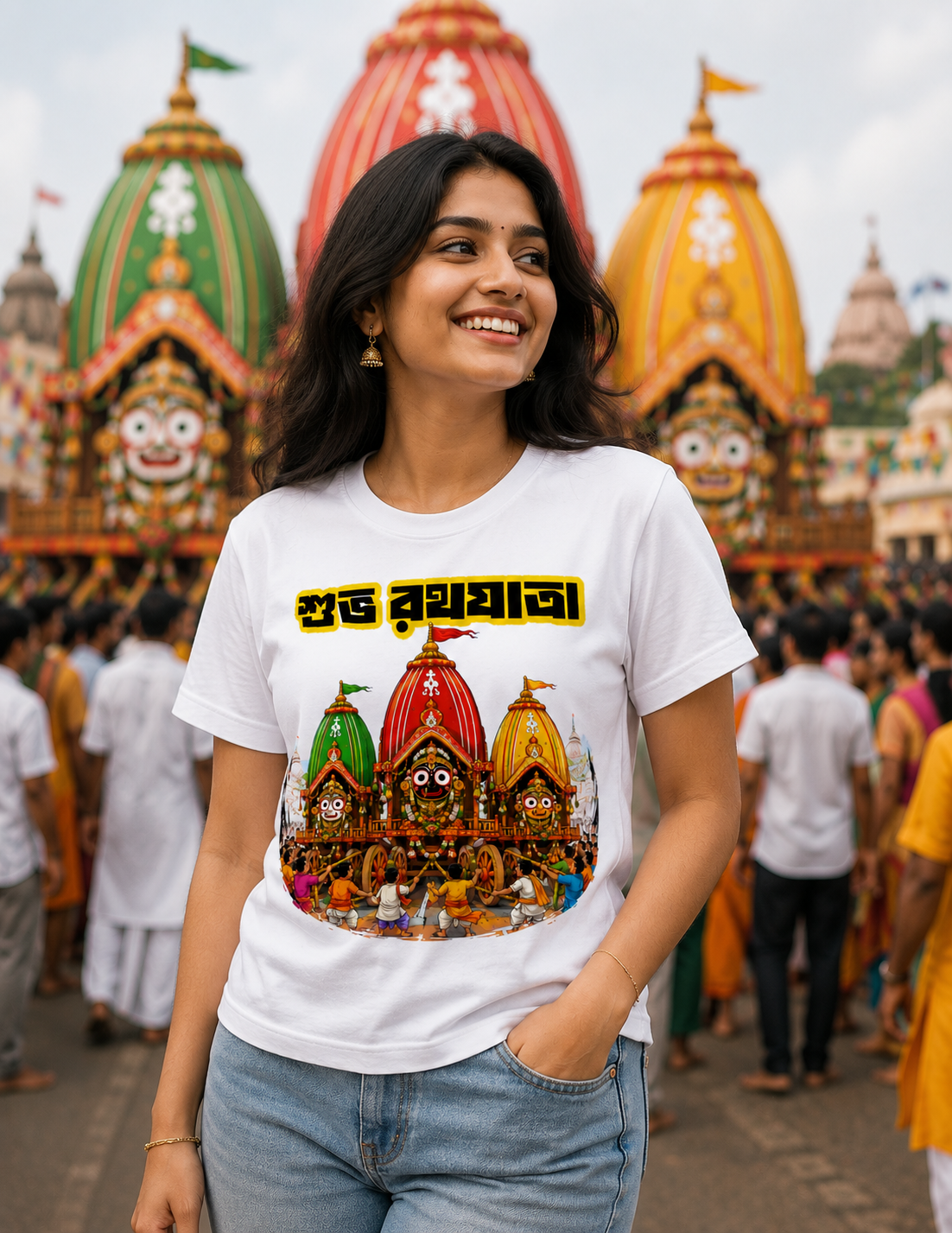 Subho Rathyatra T-Shirt (White)