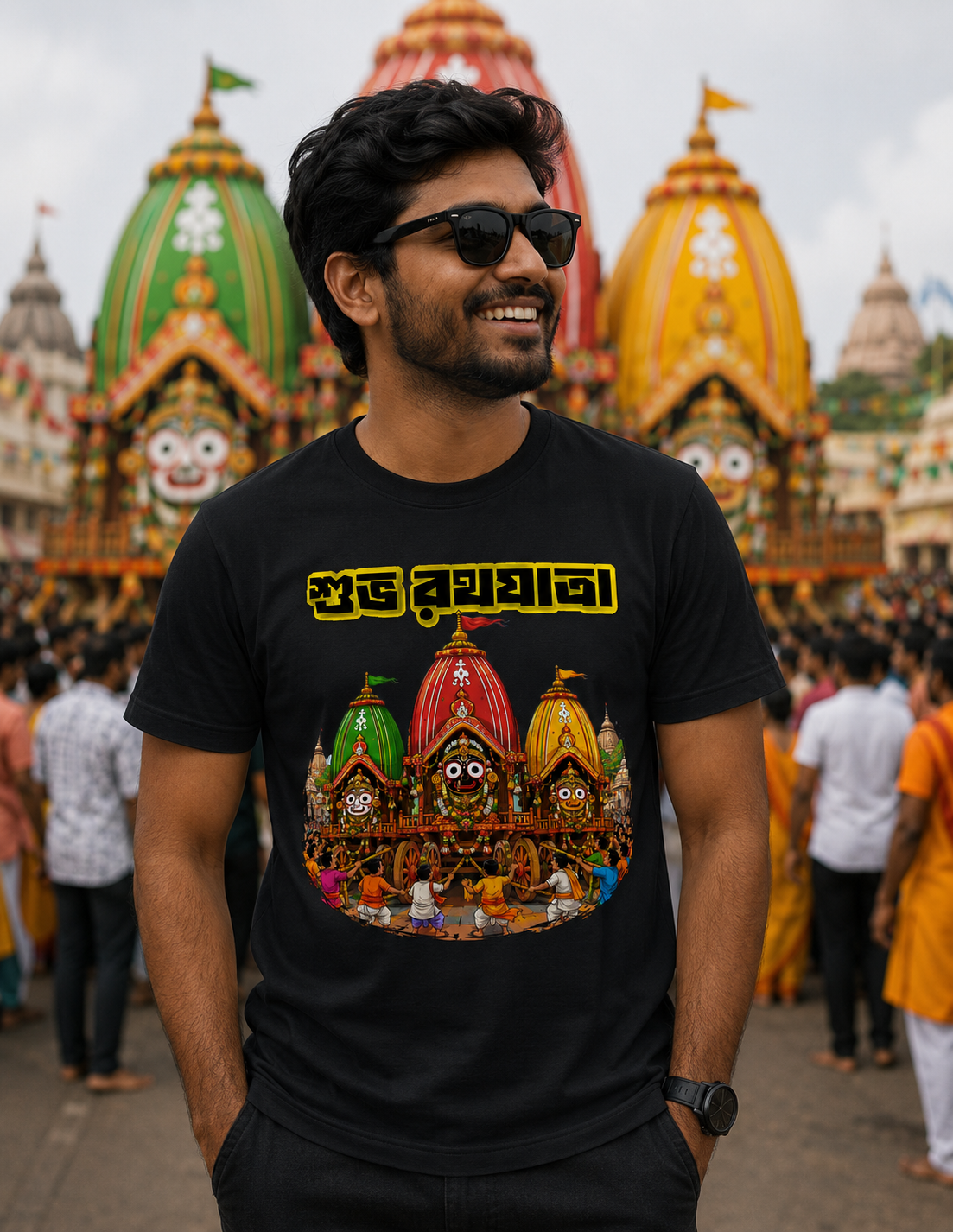 Subho Rathyatra T-Shirt (Black)