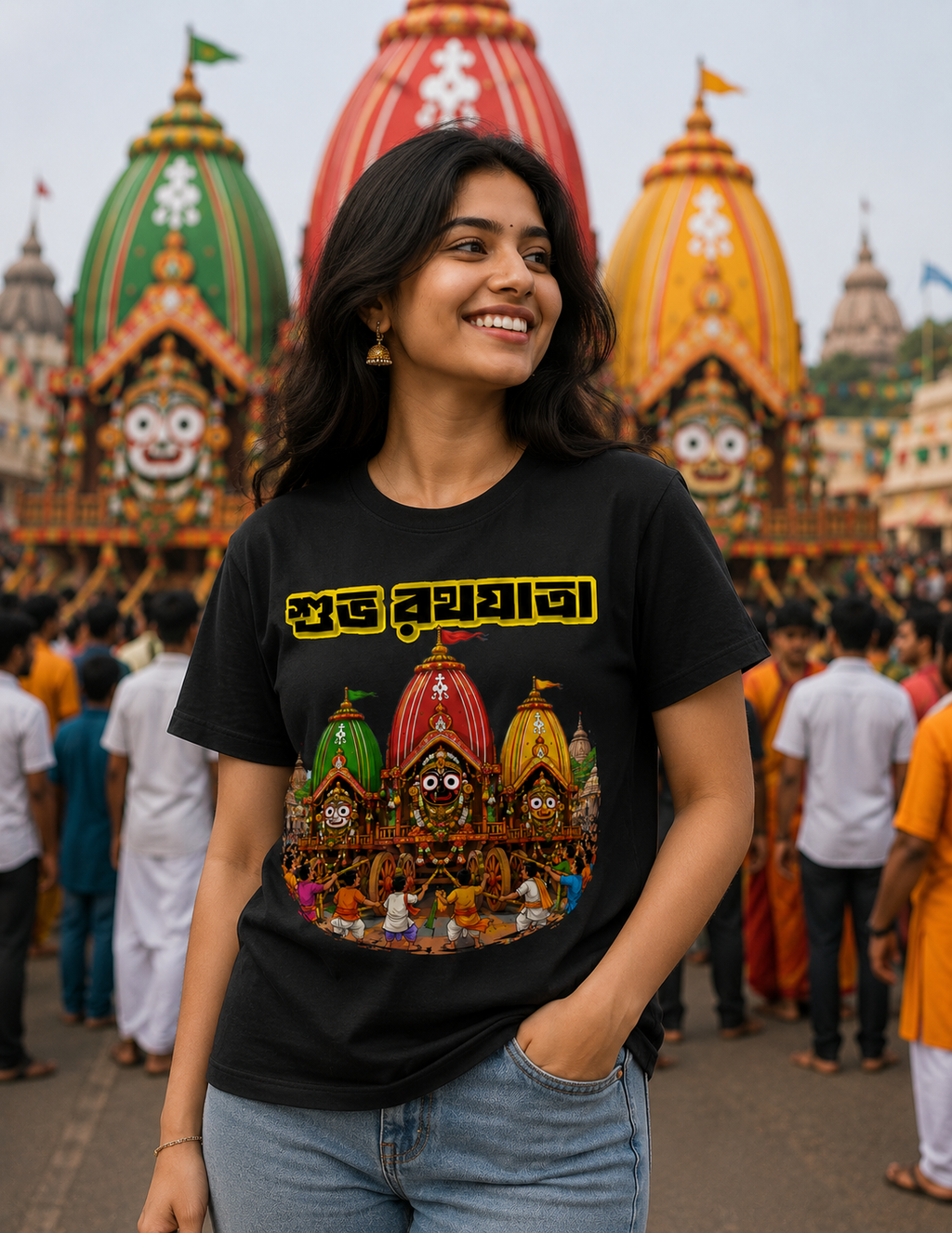 Subho Rathyatra T-Shirt (Black)