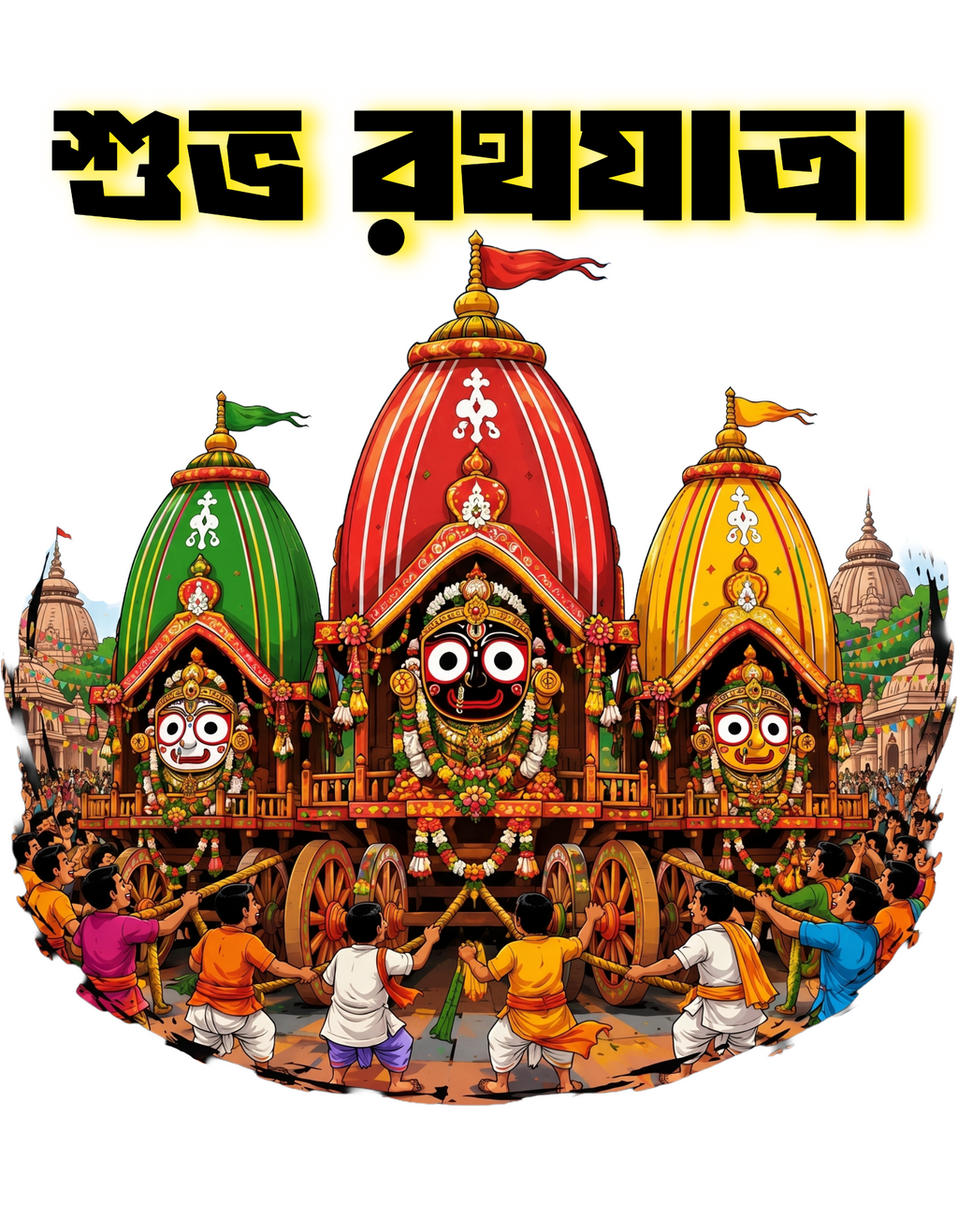 Subho Rathyatra T-Shirt (White)
