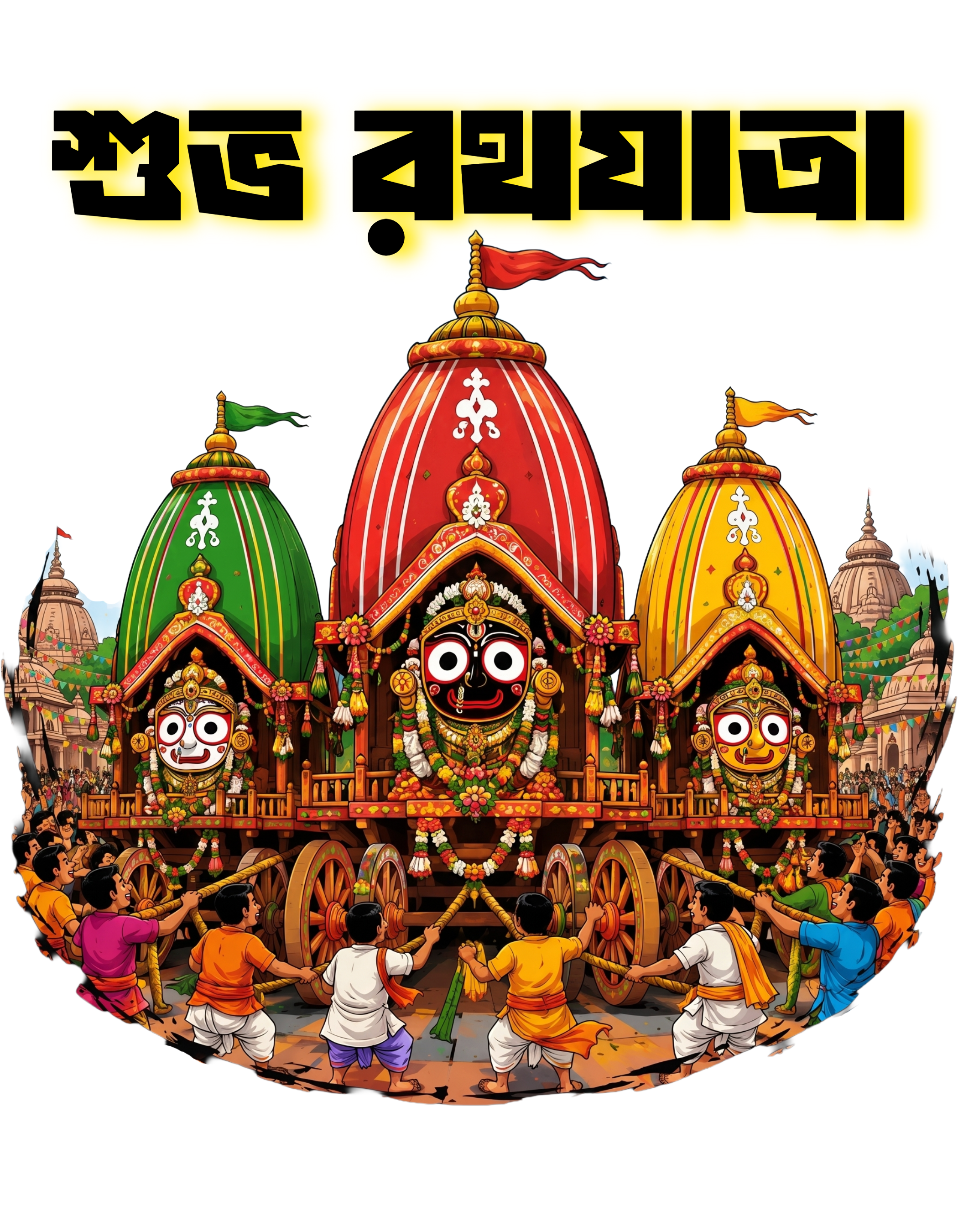 Subho Rathyatra T-Shirt (White)